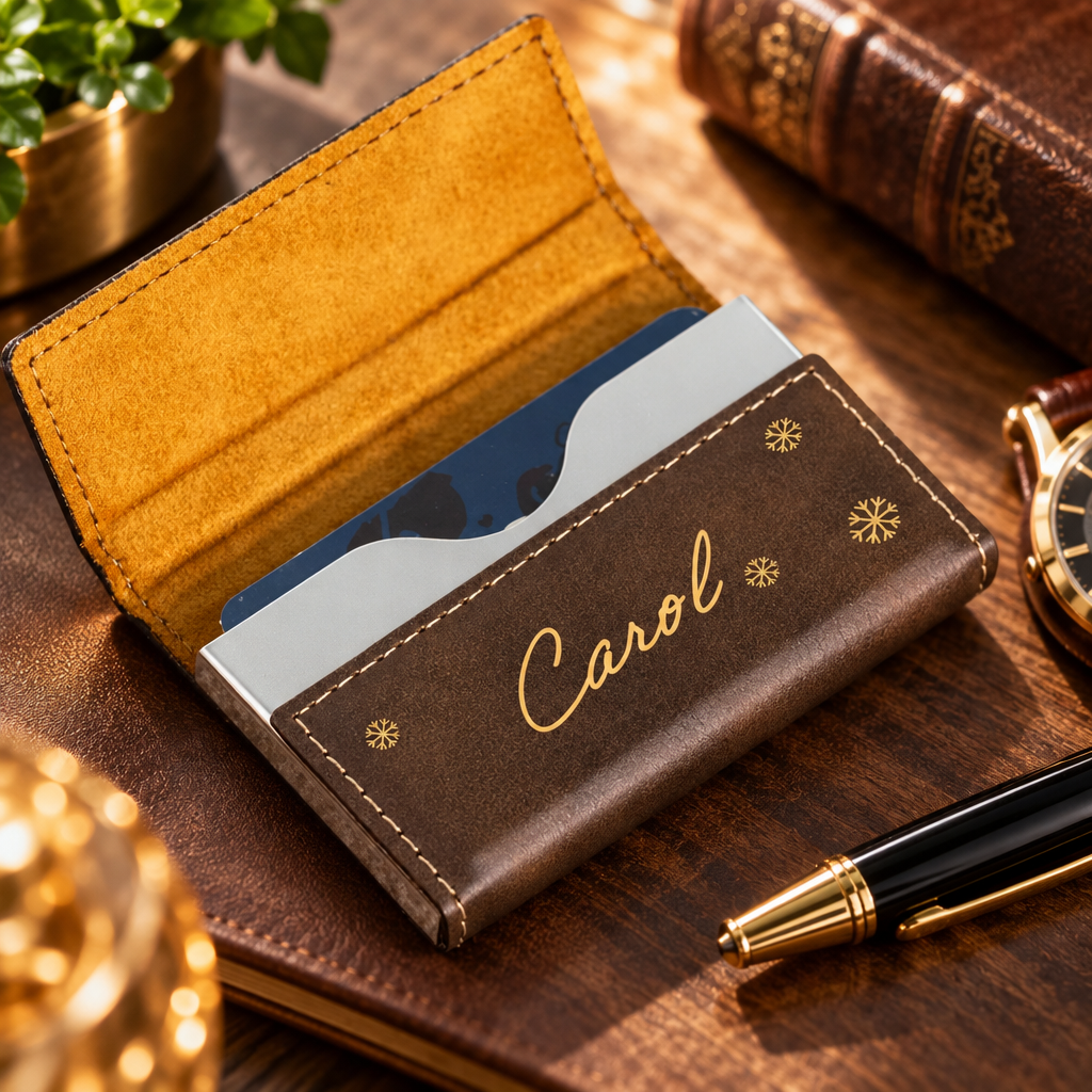 Engraved Business Card Case