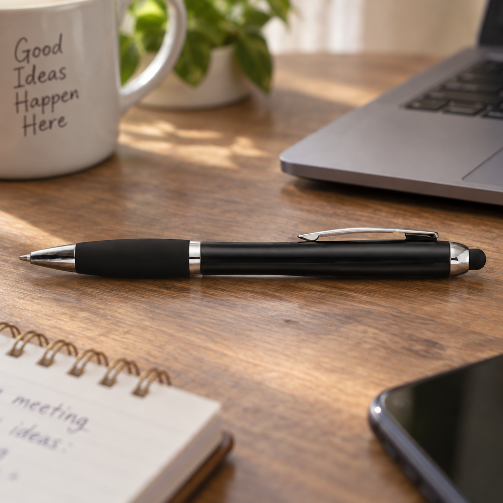 Stylus Ballpoint Pens With LED Light