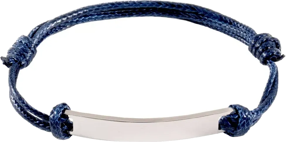 Engravable Bar Cord Bracelet