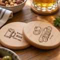 Engraved Beechwood Coaster