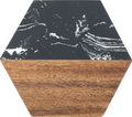 Premium Hexagon Marble & Wood Spliced Coasters