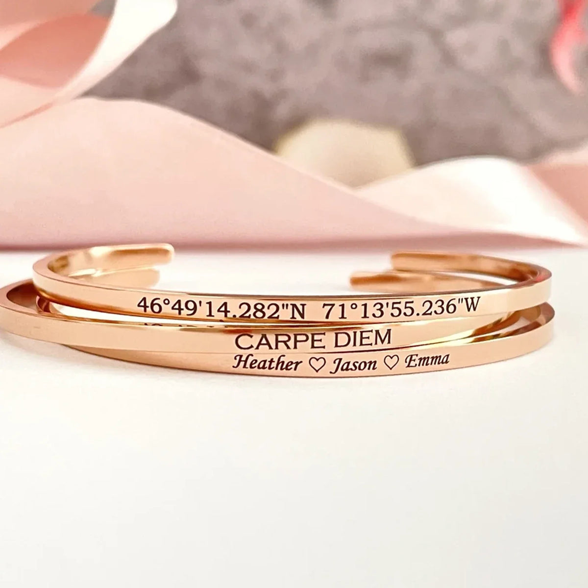 Custom Message Cuff Bracelet
