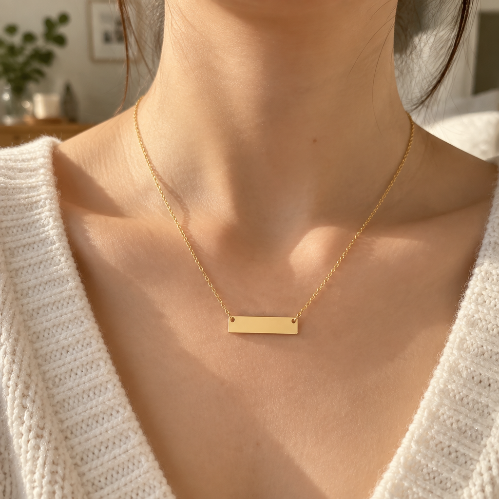 Stainless Steel Bar Necklace